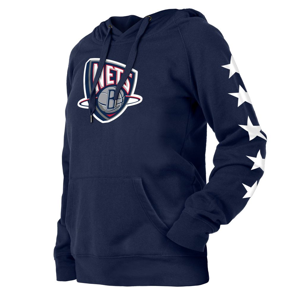 Women's New Era Navy Brooklyn Nets 2021/22 City Edition Pullover Hoodie