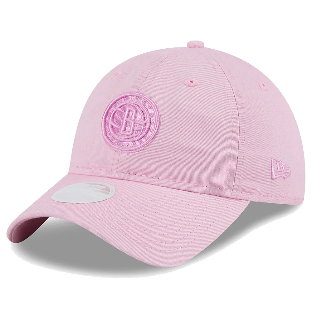 Casquette ajustable 9TWENTY rose Brooklyn Nets Colorpack ton sur ton New Era pour femme