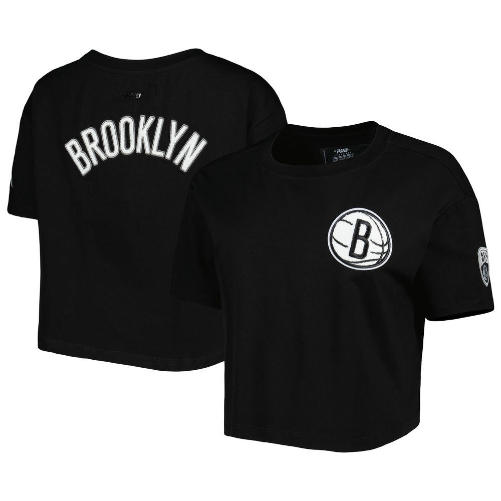 Women's Pro Standard Black Brooklyn Nets Classics Boxy T-Shirt