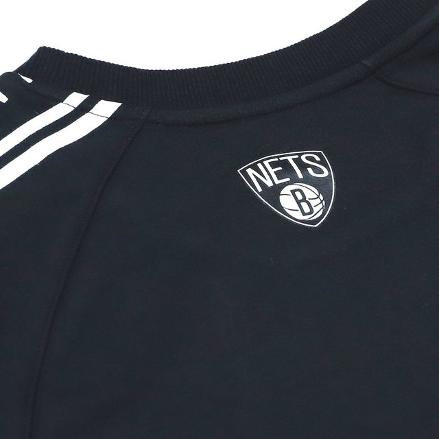 T-shirt court à manches longues Qore Brooklyn Nets Cozy Team pour femme