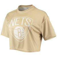 Women's Tan Brooklyn Nets Sand Crop Top