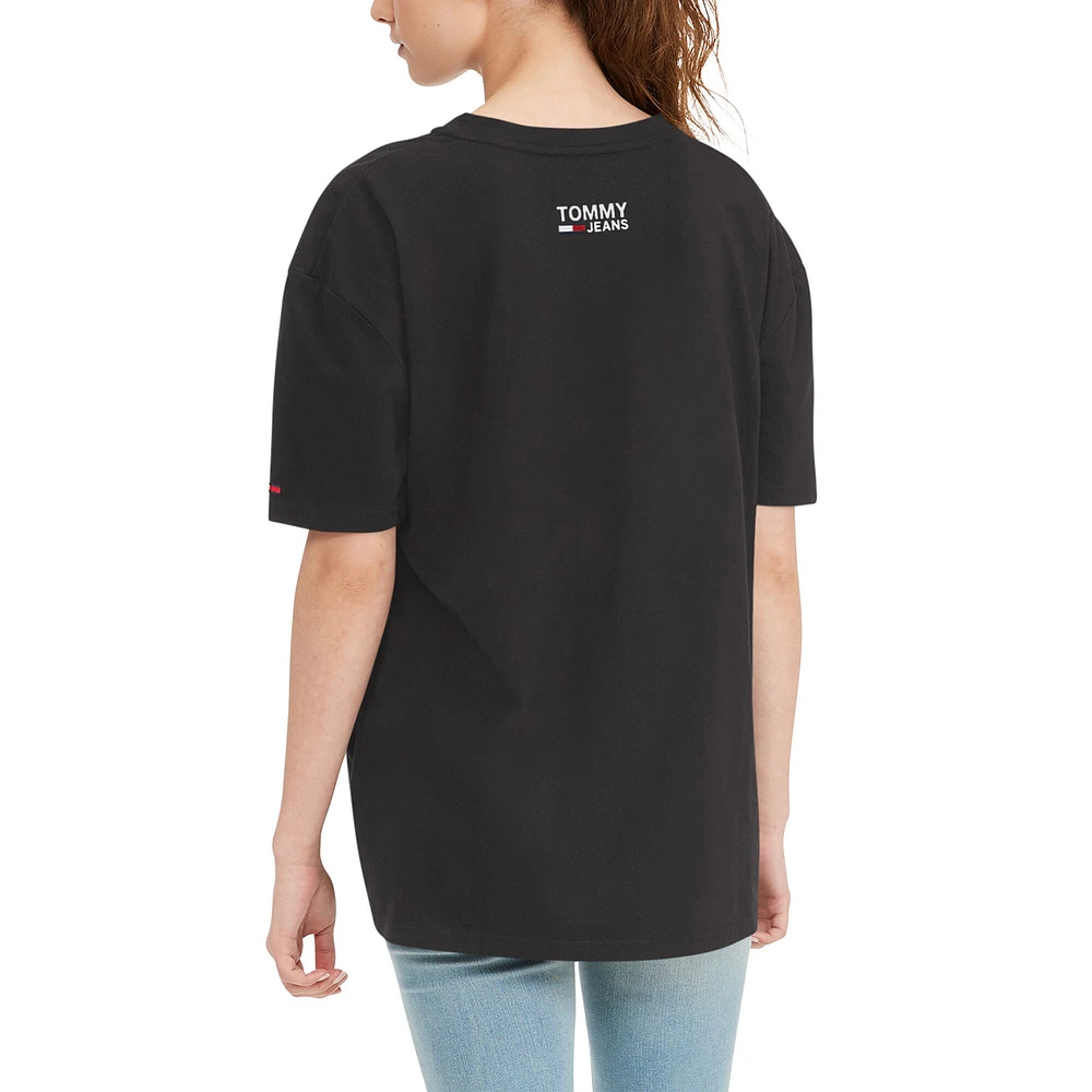 Women's Tommy Jeans Black Brooklyn Nets - Ashley Oversize V-Neck T-Shirt