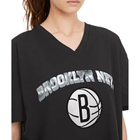 Women's Tommy Jeans Black Brooklyn Nets - Ashley Oversize V-Neck T-Shirt