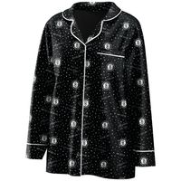 Women's WEAR by Erin Andrews Black Brooklyn Nets - Long Sleeve Button-Up Shirt & Pants Sleep Set