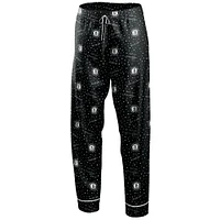 Women's WEAR by Erin Andrews Black Brooklyn Nets - Long Sleeve Button-Up Shirt & Pants Sleep Set