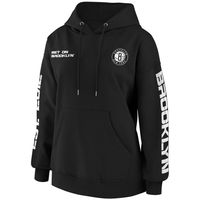 Women's WEAR by Erin Andrews Black Brooklyn Nets Pullover - Hoodie