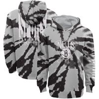 Youth Black/Gray Brooklyn Nets Statement Edition Tie-Dye - Pullover Hoodie