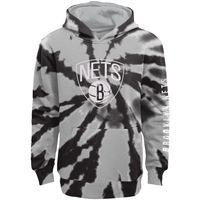 Youth Black/Gray Brooklyn Nets Statement Edition Tie-Dye - Pullover Hoodie