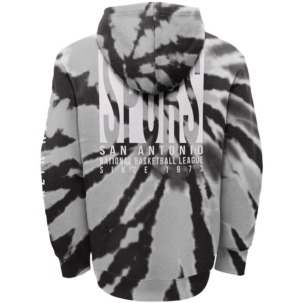 Youth Black/Gray Brooklyn Nets Statement Edition Tie-Dye - Pullover Hoodie