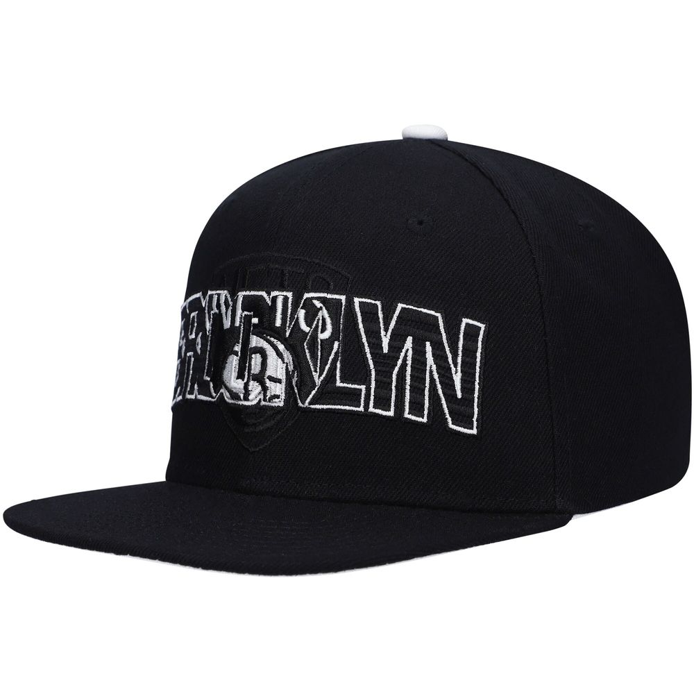 Youth Black Brooklyn Nets Lifestyle Wordmark - Snapback Hat