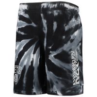 Youth Black Brooklyn Nets Santa Monica Tie-Dye Shorts