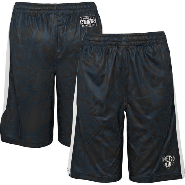 Short noir Brooklyn Nets Scribble Dribble Baller pour jeune