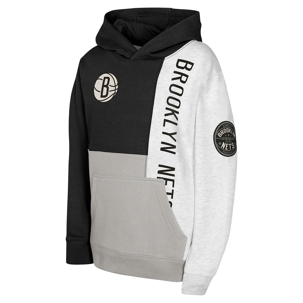 Youth  Black Brooklyn Nets Splash Pullover Hoodie