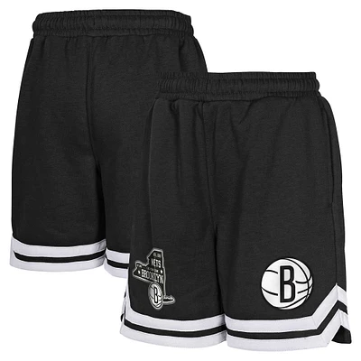 Youth Black Brooklyn Nets Teardrop Fleece Shorts