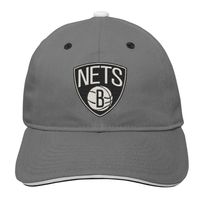 Youth Gray Brooklyn Nets Fashion Logo Slouch - Adjustable Hat