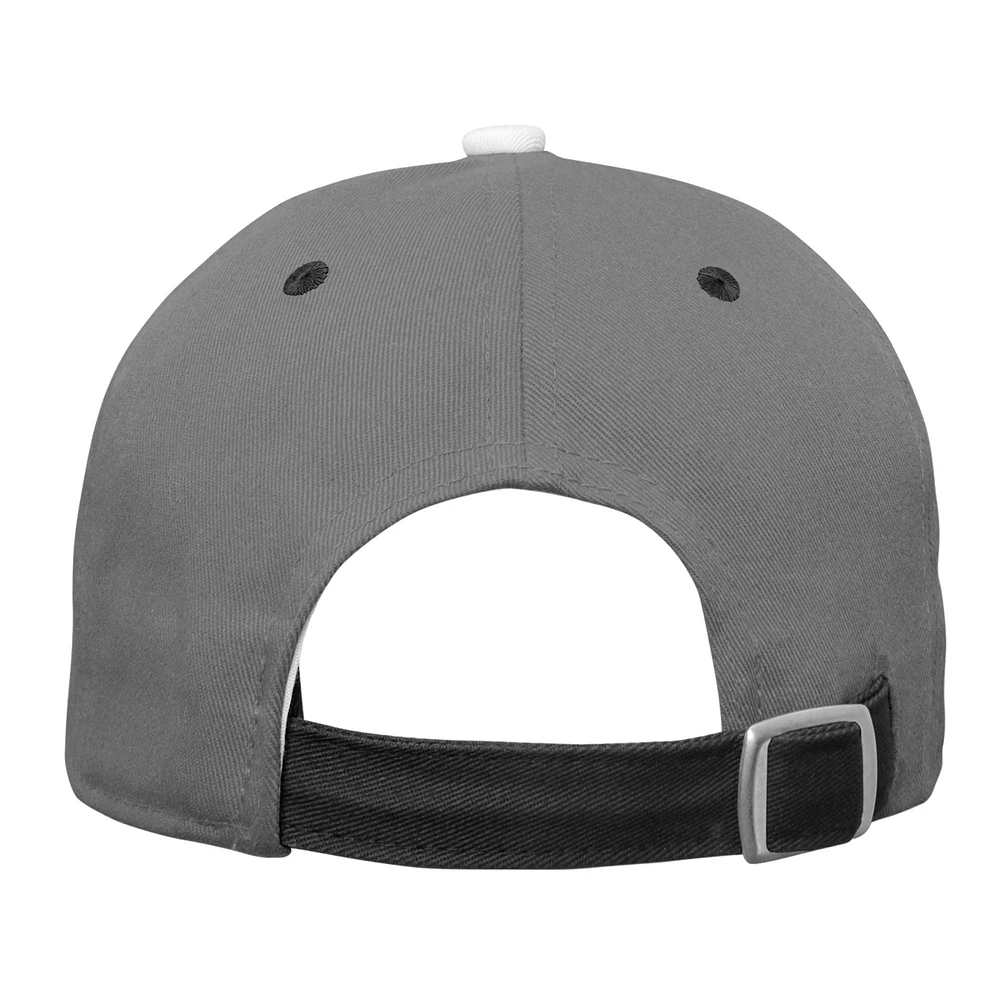 Youth Gray Brooklyn Nets Fashion Logo Slouch - Adjustable Hat