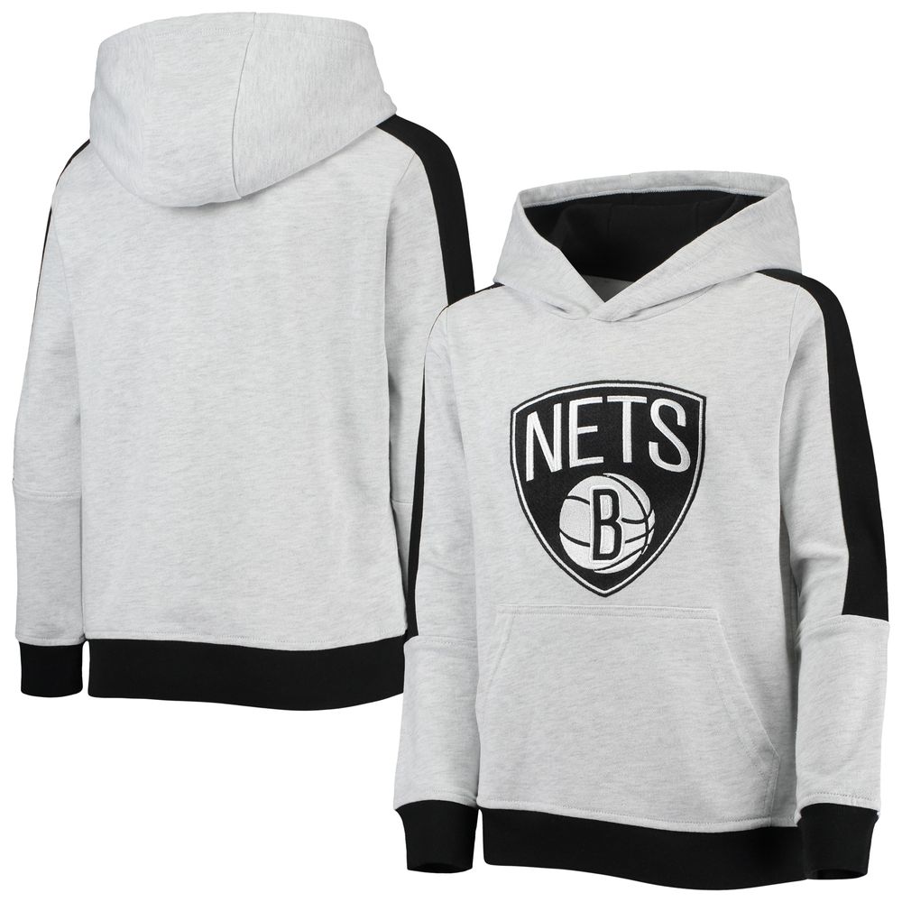 Outerstuff Youth Heathered Gray Brooklyn Nets Lived Pullover Hoodie |  Bayshore Shopping Centre