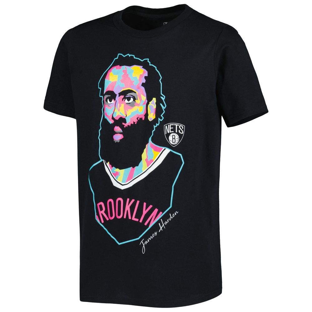 Youth James Harden Black Brooklyn Nets Artist Series Player T-Shirt