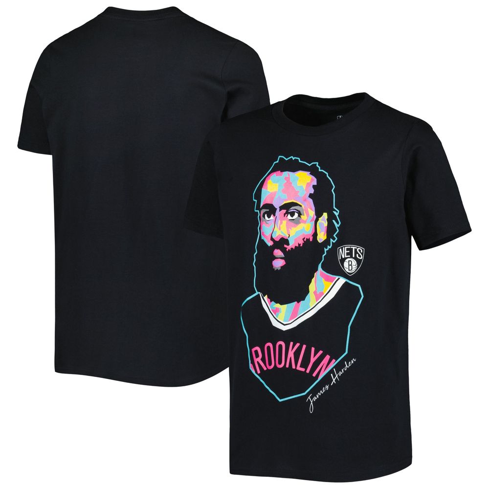 Youth James Harden Black Brooklyn Nets Artist Series Player T-Shirt