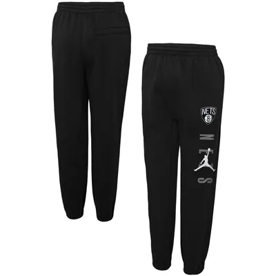 Brooklyn Nets Jordan Brand Youth Courtside Statement Edition Fleece Pants - Black