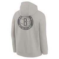 Sweat à capuche Jordan Brand gris Brooklyn Nets Courtside Statement Edition pour jeunes