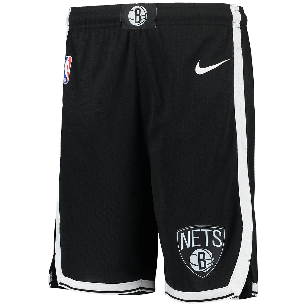 Youth Nike Black Brooklyn Nets 2020/21 Swingman Performance Shorts - Icon Edition