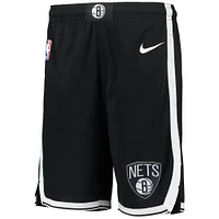 Youth Nike Black Brooklyn Nets 2020/21 Swingman Performance Shorts - Icon Edition