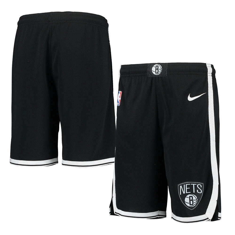 Youth Nike Black Brooklyn Nets 2020/21 Swingman Performance Shorts - Icon Edition