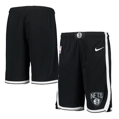 Youth Nike Black Brooklyn Nets 2020/21 Swingman Performance Shorts - Icon Edition