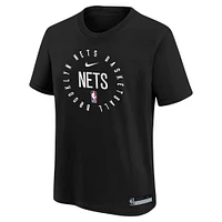 T-shirt Nike noir pour jeunes Brooklyn Nets Practice Legend