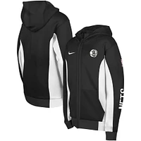 Youth Nike Black Brooklyn Nets Showtime Performance Full-Zip Hoodie