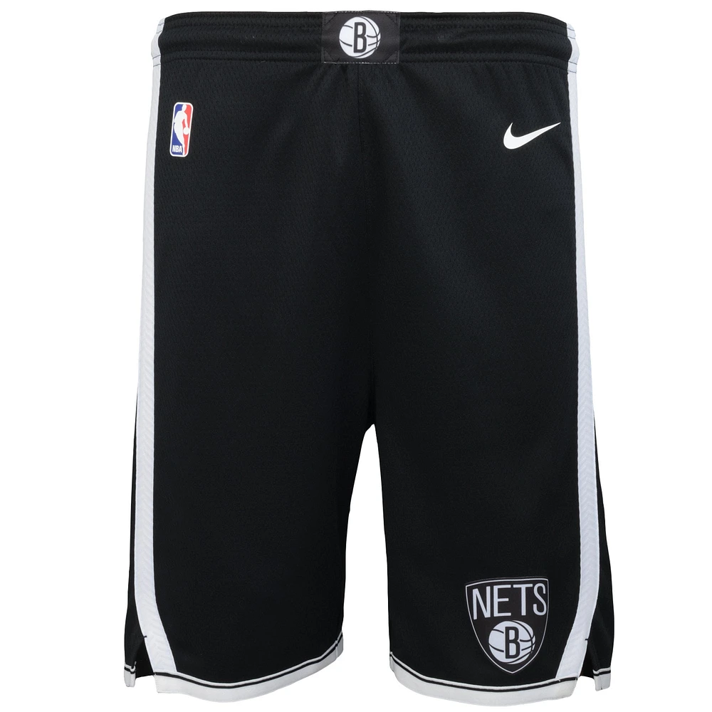 Short Nike noir Brooklyn Nets Swingman Performance pour jeune – Icon Edition