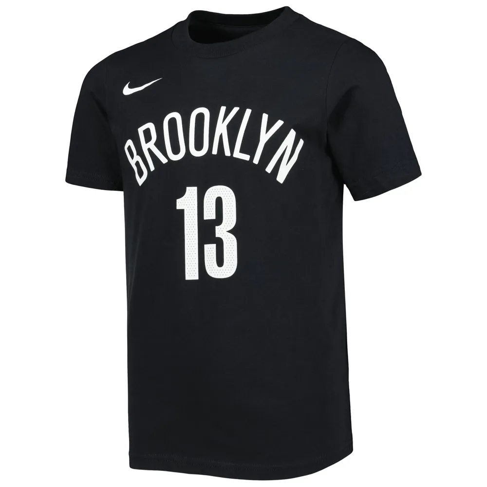 Youth Nike James Harden Black Brooklyn Nets Name & Number Performance T-Shirt