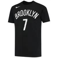 Youth Nike Kevin Durant Black Brooklyn Nets Logo Name & Number Performance T-Shirt