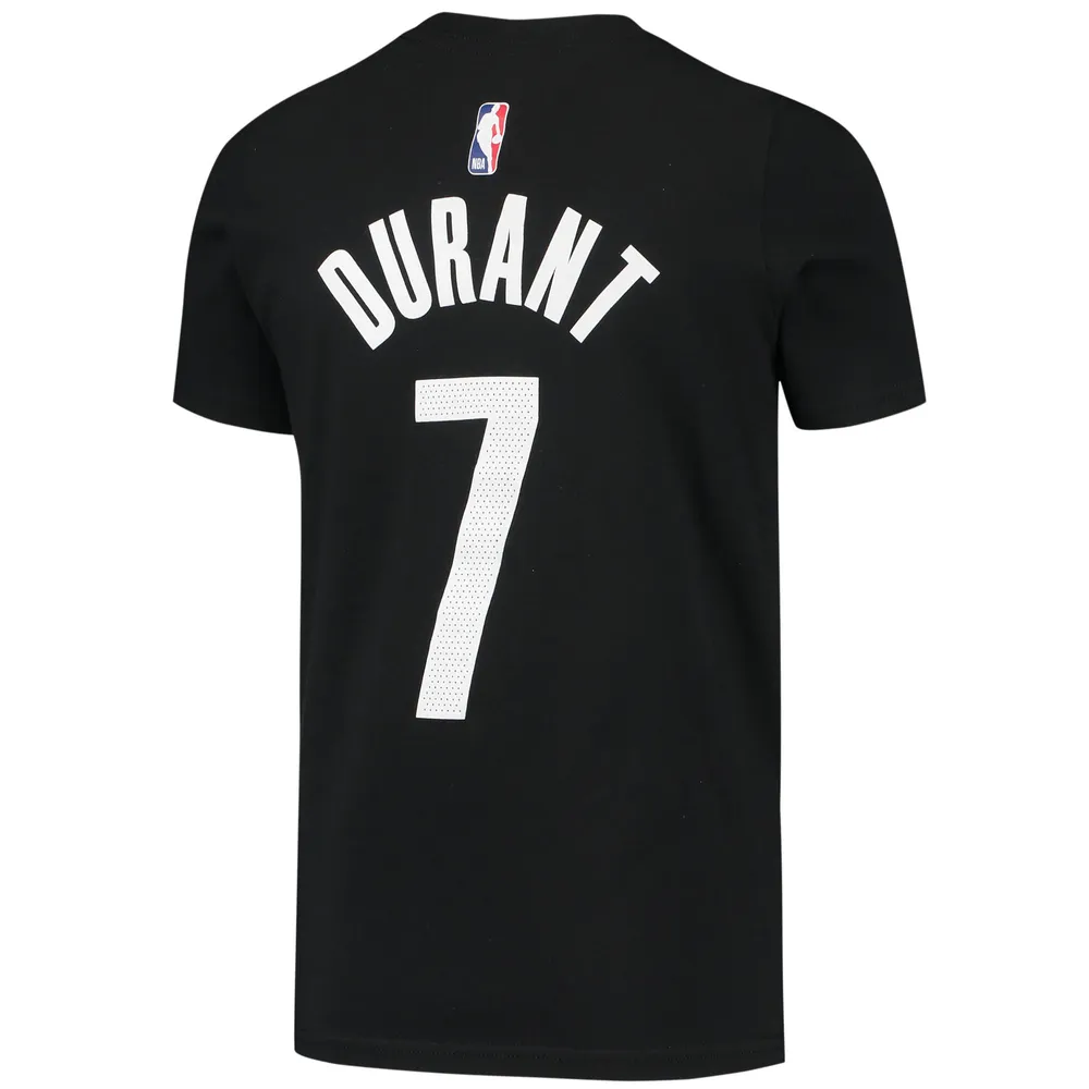 Youth Nike Kevin Durant Black Brooklyn Nets Logo Name & Number Performance T-Shirt