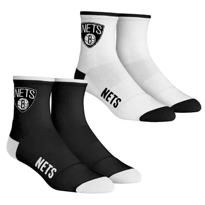 Brooklyn Nets Rock Em Socks Youth Core Team 2-Pack Quarter Length Sock Set