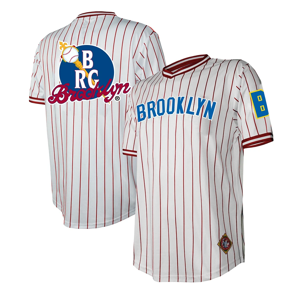 Men's Stitches White Brooklyn Royal Giants V-Neck Jersey