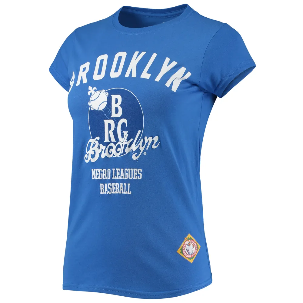 Women's Stitches Royal Brooklyn Giants Negro League Logo T-Shirt