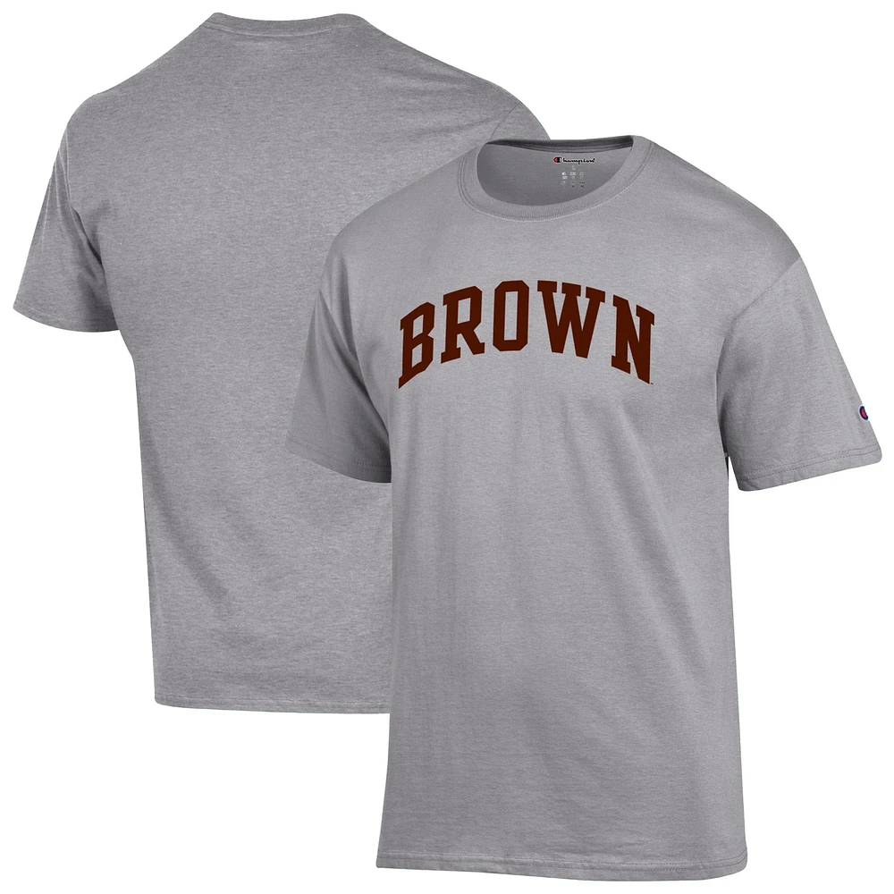 Men's Champion  Heather Gray Brown Bears Basic Arch T-Shirt