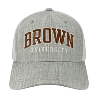 Men's Heather Gray/White Brown Bears Arch Trucker Snapback Hat