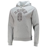 Men's League Collegiate Wear Heathered Gray Brown Bears Seal Neuvo Essential Fleece Pullover Hoodie