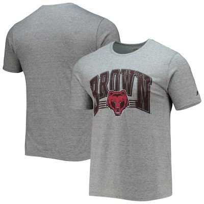 Men's League Collegiate Wear Heathered Gray Brown Bears Upperclassman Reclaim Recycled Jersey T-Shirt