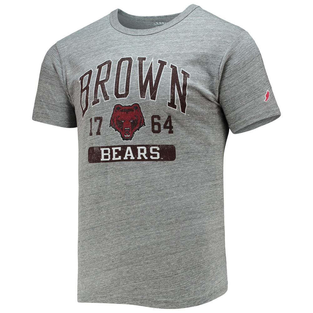 Men's League Collegiate Wear Heathered Gray Brown Bears Volume Up Victory Falls Tri-Blend T-Shirt