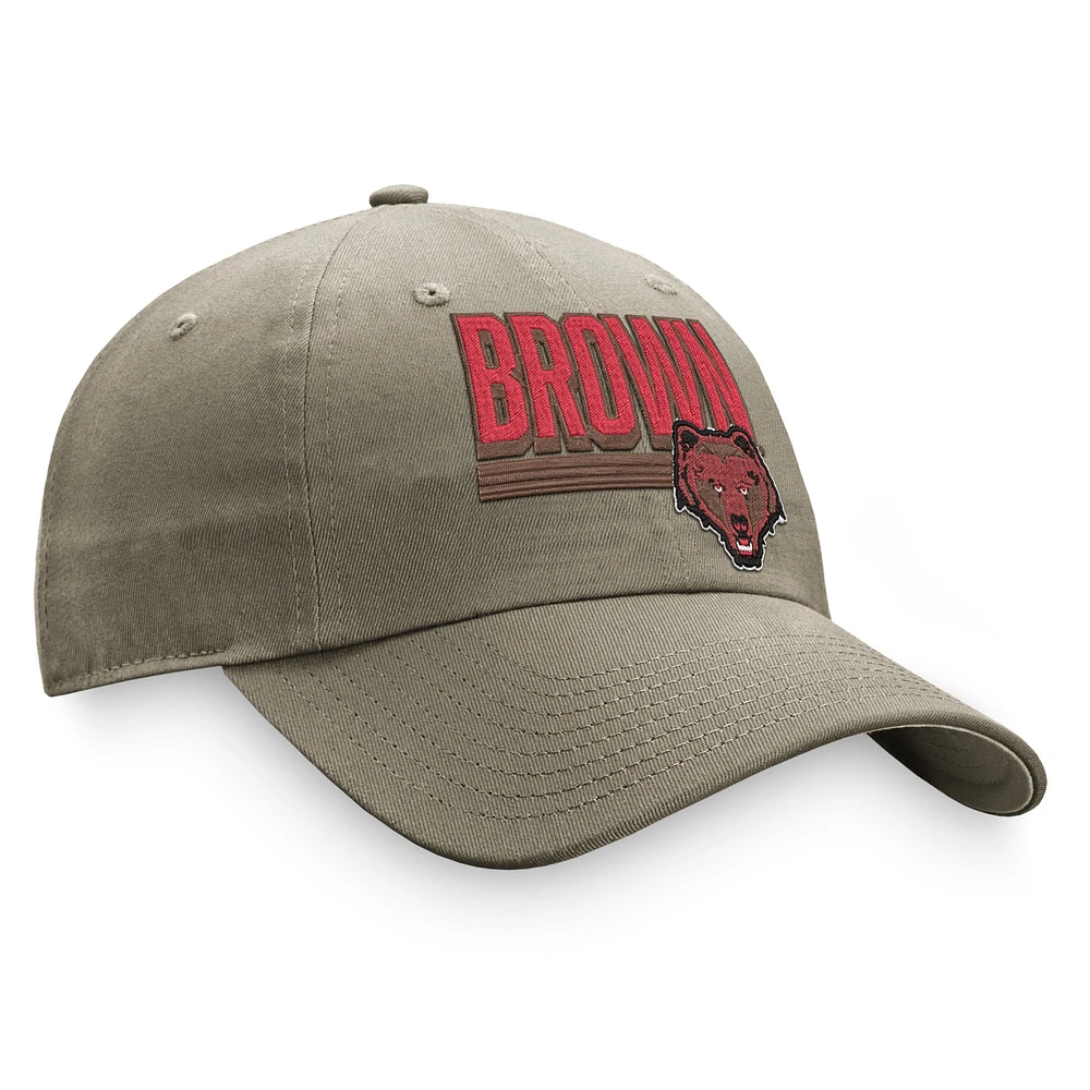 Casquette réglable Top of the World Kaki Brown Bears Slice pour homme