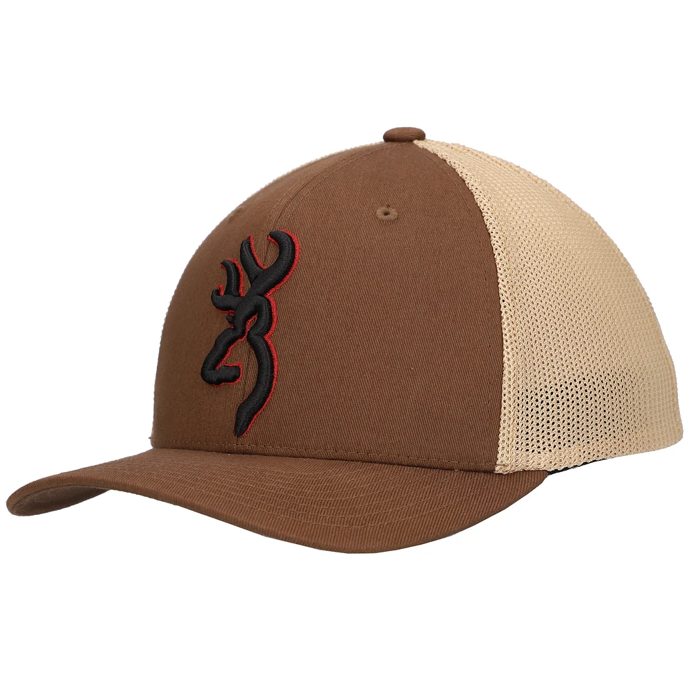 Men's Brown Browning Bloodline Trail Trucker Flex Hat