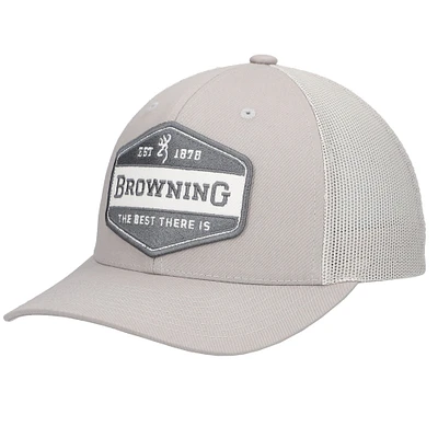 Men's Browning Gray Sideline Trucker Adjustable Hat