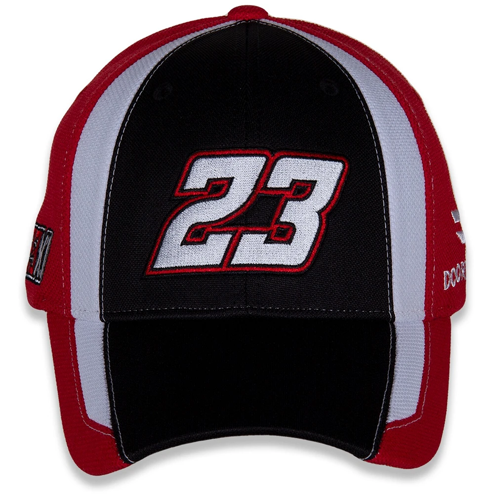 Casquette réglable Bubba Wallace Restart 23XI Racing pour homme, noir/rouge