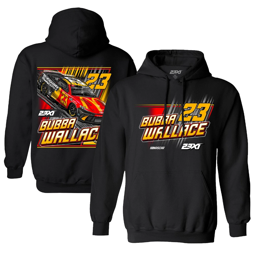 Sweat à capuche noir pour hommes 23XI Racing Bubba Wallace McDonald's Car