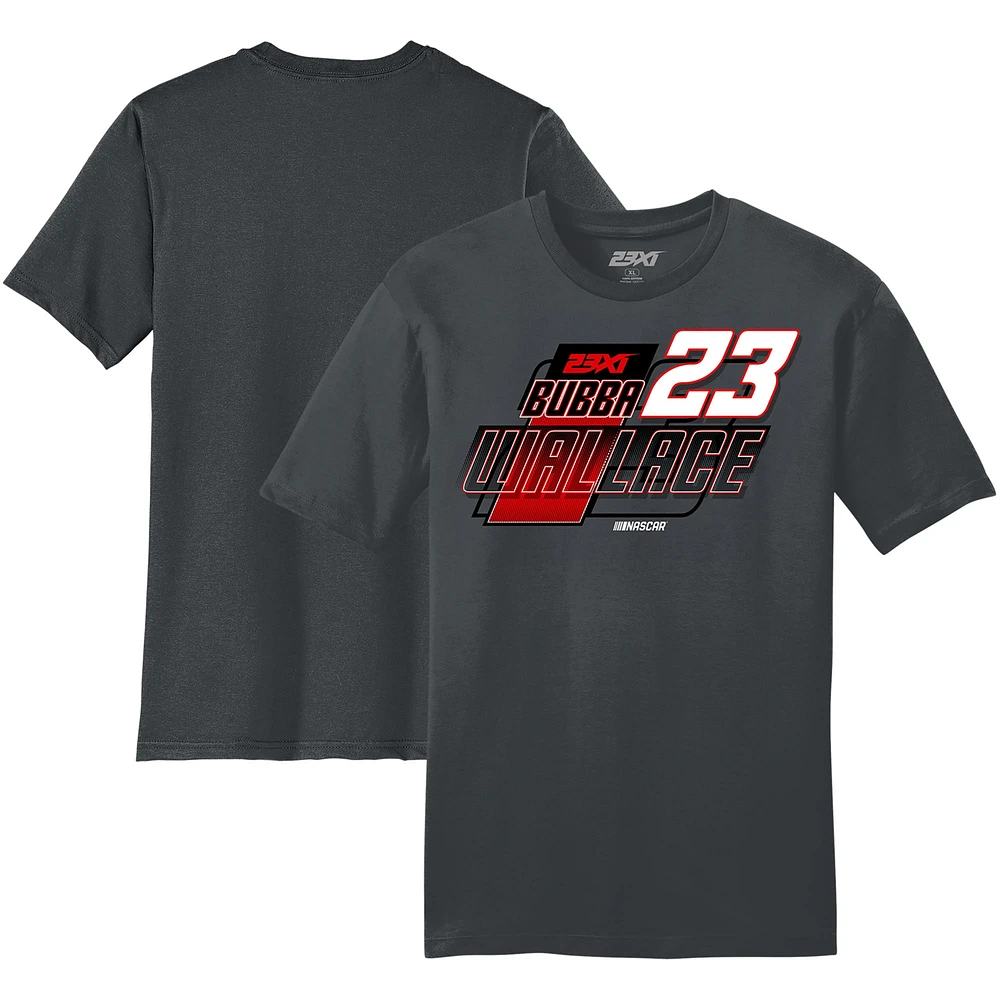 T-shirt Lifestyle 23XI Racing Charcoal Bubba Wallace pour hommes