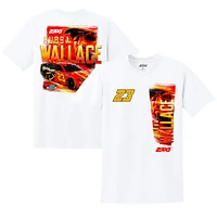 T-shirt blanc 23XI Racing pour homme, motif voiture Bubba Wallace McDonald's